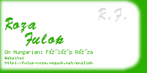 roza fulop business card